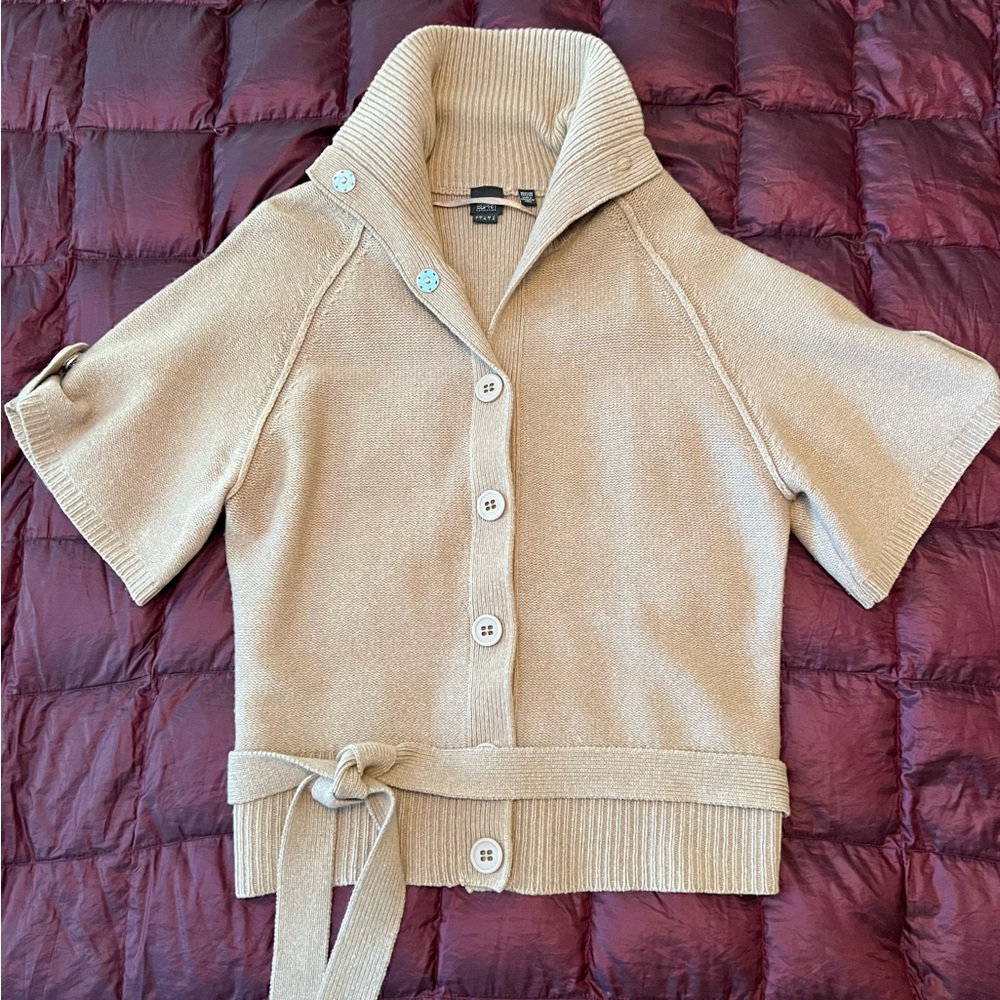 ESPIRIT short sleeved cardigan with removable belt.